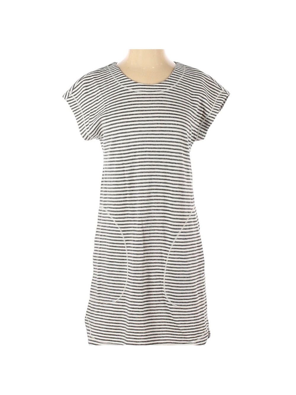 Max Studio Weekend Striped Knit 100% Cotton Pocket Tunic Dress [XL]